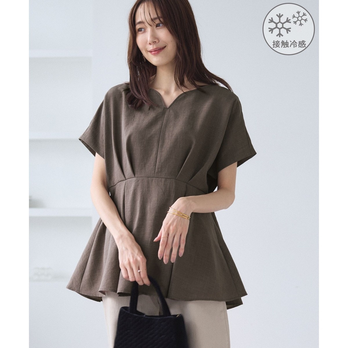 接触冷感】ハートネックペプラムブラウス | ロペピクニック(ROPE