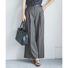 テンセルシャンブレータックワイドスラックス/通勤対応