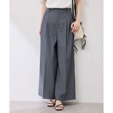テンセルシャンブレータックワイドスラックス/通勤対応