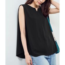 ジョーゼット肩タックブラウス/セットアップ対応