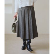 ロペピクニック(ROPE' PICNIC)のレディハンサムシリーズ ウールライクタックキルトスカート/セットアップ対応