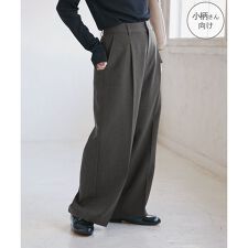 ロペピクニック(ROPE' PICNIC)の【低身長・小柄さんサイズ】レディハンサムシリーズ ウールライクウエストタックセミワイドパンツ