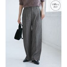 ロペピクニック(ROPE' PICNIC)の【低身長・小柄さんサイズ】レディハンサムシリーズ ウールライクウエストタックセミワイドパンツ