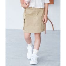 【KIDS/キッズ】インパンツ付きストレッチカーゴミニスカート