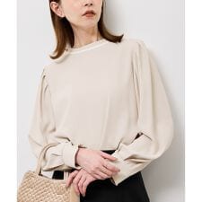 【前後2WAY】【WEB限定カラー】配色リボンブラウス/通勤対応