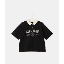 【接触冷感・吸水速乾】【UNISEX】カレッジロゴオーバーポロシャツ