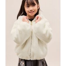 【KIDS/キッズ】ふわふわフェイクファージップブルゾン