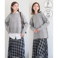 ロペピクニック(ROPE' PICNIC)の着丈が選べるクルーネックサイドスリットニットプルオーバー/イージーケア