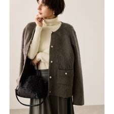 ロペピクニック(ROPE' PICNIC)のダブルフェイス襟取り外し起毛カーディガン