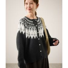 ノルディック柄カーディガン