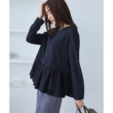 ロペピクニック(ROPE' PICNIC)の布帛ドッキングペプラムギャザープルオーバー