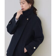 ロペピクニック(ROPE' PICNIC)のジャージーメルトンシリーズ 金ボタンミドル丈コート/リンクコーデ