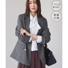 ロペピクニック(ROPE' PICNIC)の【WEB限定】レディハンサムシリーズ ウールライク金ボタンミドル丈ジャケット(総裏地)