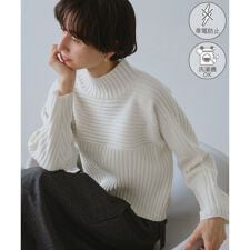 ロペピクニック(ROPE' PICNIC)のもちもちリブ切り替えニットプルオーバー/イージーケア・リンクコーデ