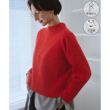 ロペピクニック(ROPE' PICNIC)のもちもちリブ切り替えニットプルオーバー/イージーケア・リンクコーデ