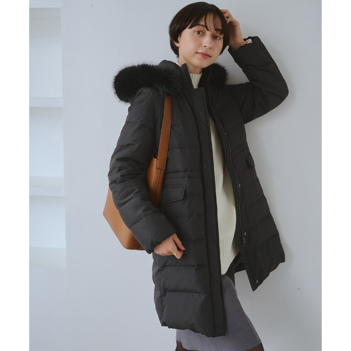 ◇【WEB限定】【TAION/タイオン】別注ボア×ダウンフードコート