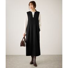 ロペピクニック(ROPE' PICNIC)のキーネックジャンパースカート