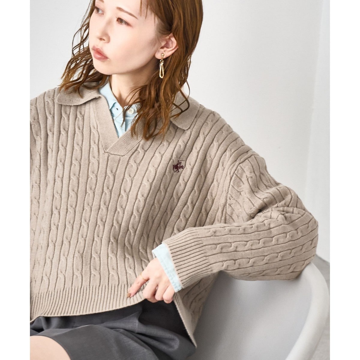 [�}���C]�yBEVERLYHILLS POLO CLUB�E�V�F�ǉ��z�P�[�u���҂݃N���b�v�h�X�L�b�p�[�j�b�g/���y�s�N�j�b�N�iROPE' PICNIC�j �x�[�W��(27)