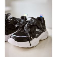 【KIDS/キッズ】【＝Me】チュール＆サテンリボンスニーカー