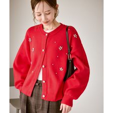 ロペピクニック(ROPE' PICNIC)のビジューニットカーディガン