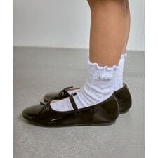 【KIDS/キッズ】リボンケーブルショートソックス