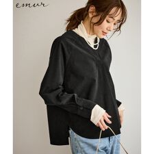 ロペピクニック(ROPE' PICNIC)の【emur/エミュール】ストレッチ起毛あわせネックブラウス