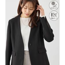 360°ウルトラストレッチ ノーカラージャケット/UVカット・花粉ガード・入卒式・セットアップ対応