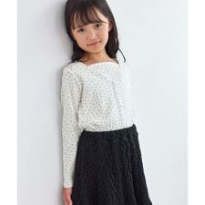 【KIDS/キッズ】プチフラワーレイヤード風プルオーバー