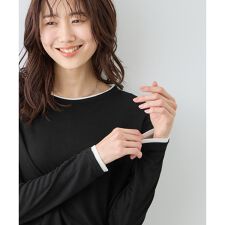 レイヤード風シアーロングスリーブTシャツ