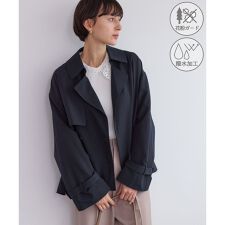 ショート丈トレンチコート/撥水・花粉ガード