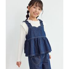 【KIDS/キッズ】ハートカットデニムビスチェ