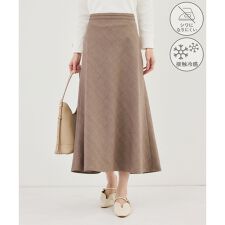 メランジドビーチェックスカート/セットアップ対応・防シワ・接触冷感