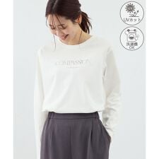RENUロゴプリントロングTシャツ/UVカット・イージーケア