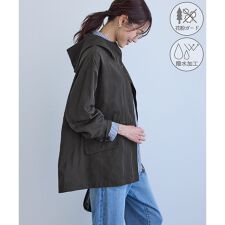 ミドル丈マウンテンパーカー スプリングコート/花粉ガード・撥水