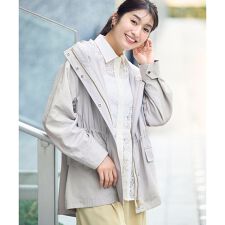 ミドル丈マウンテンパーカー スプリングコート/花粉ガード・撥水