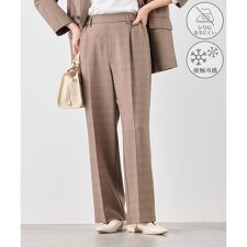 メランジドビーチェックパンツ/セットアップ対応・防シワ・接触冷感