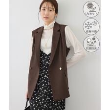 カナパ スリーブレスジレ/セットアップ対応・UV・抗菌防臭・接触冷感