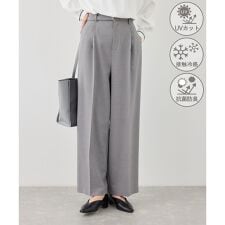 カナパ ベルト付きワイドパンツ/セットアップ対応・UV・抗菌防臭・接触冷感