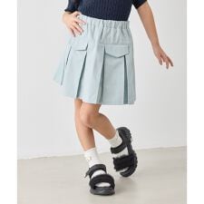 【KIDS/キッズ】インナーパンツ付きツイルタックプリーツスカート