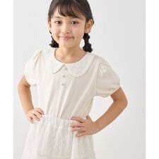 【KIDS/キッズ】レース衿プルオーバー/セットアップ対応