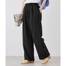 スクエア刺繍イージーワイドパンツ