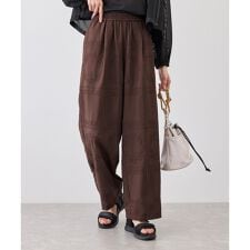 スクエア刺繍イージーワイドパンツ