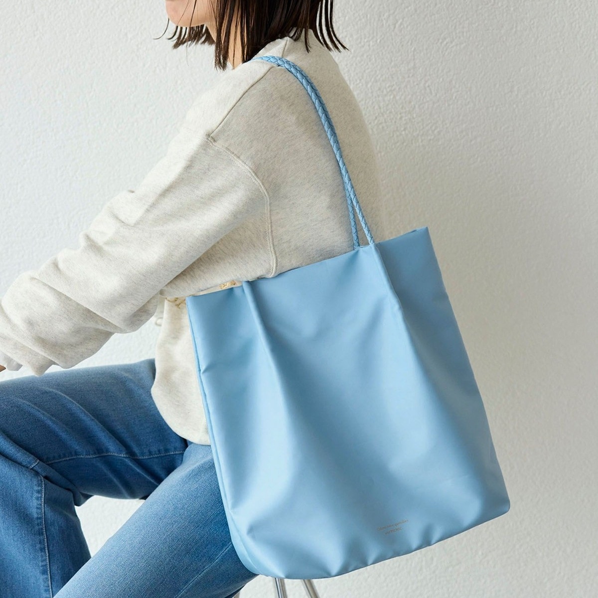 A4対応/洗えるポリエステルメッシュハンドルトートバッグ | ロペ