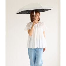 ロペピクニックパサージュ(ROPE' PICNIC PASSAGE)の【Wpc.】【晴雨兼用・遮光】切り継ぎタイニー折りたたみ日傘
