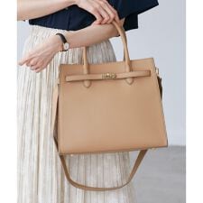 【WEB限定】 ベルトデザインスクエアトートバッグ/通勤対応
