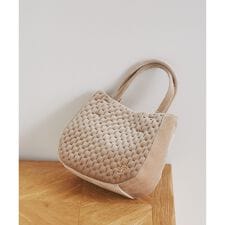 キルティングベロアミニショルダーバッグ