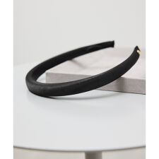 プレート付きサテンカチューシャ