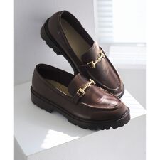 【軽量・晴雨兼用】プラットフォームビットローファー