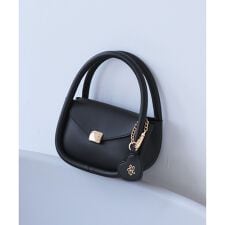 ハートチャーム付きミニレトルショルダーバッグ