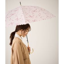 ロペピクニックパサージュ(ROPE' PICNIC PASSAGE)の【Wpc.】【晴雨兼用】ハートリボン長傘